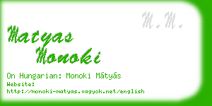 matyas monoki business card